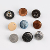 Factory wholesale custom brand pattern zinc alloy metal denim jeans button and rivets