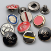 High Quality Custom Zinc Alloy Button Round Diamond Snap Buttons For Clothes