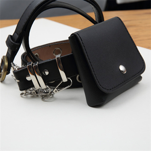 Custom Logo Buckles Black Leather Ladies Belt for Garment